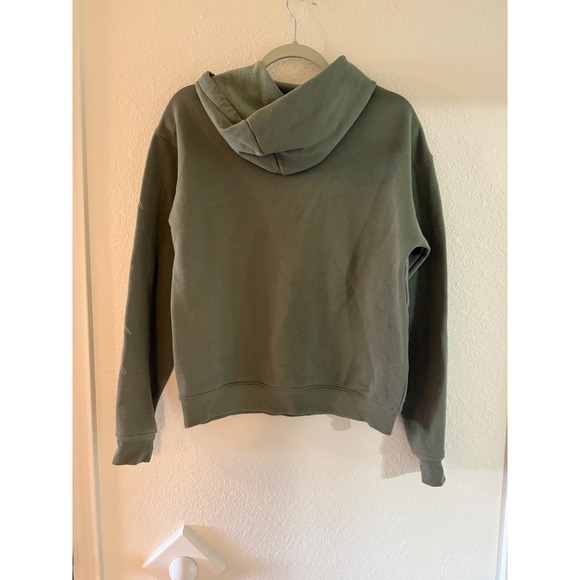 Disney Stitch Hoodie Olive Green Floral Graphic Womens Size Small S - Picture 2 of 3